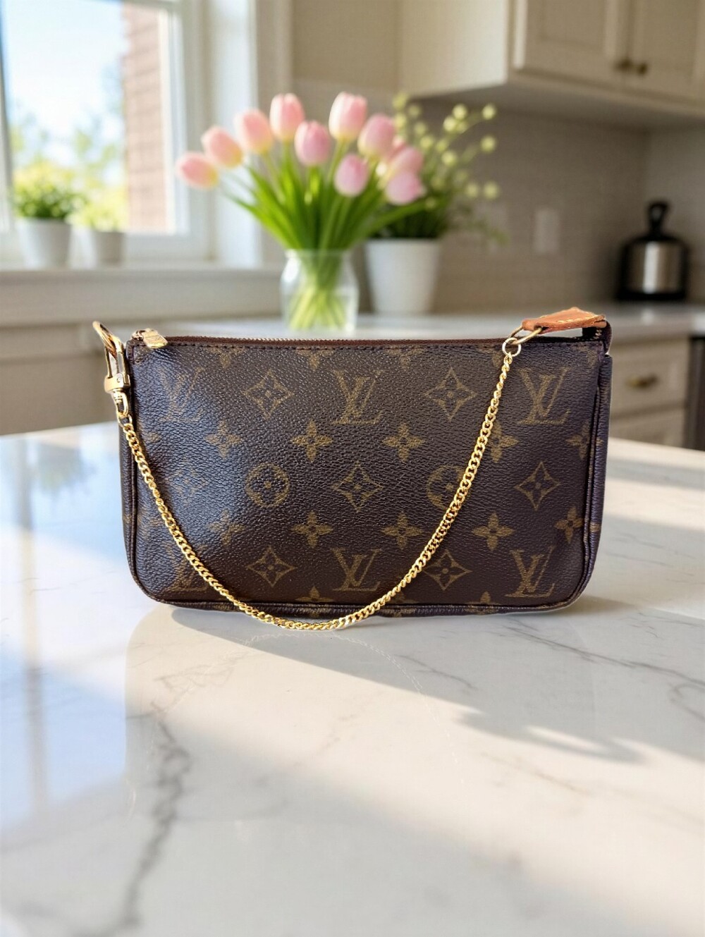Louis Vuitton Pochette Accessoires Monogram Vintage Y2K ✨EUC - Picture 3 of 14